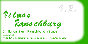 vilmos ranschburg business card